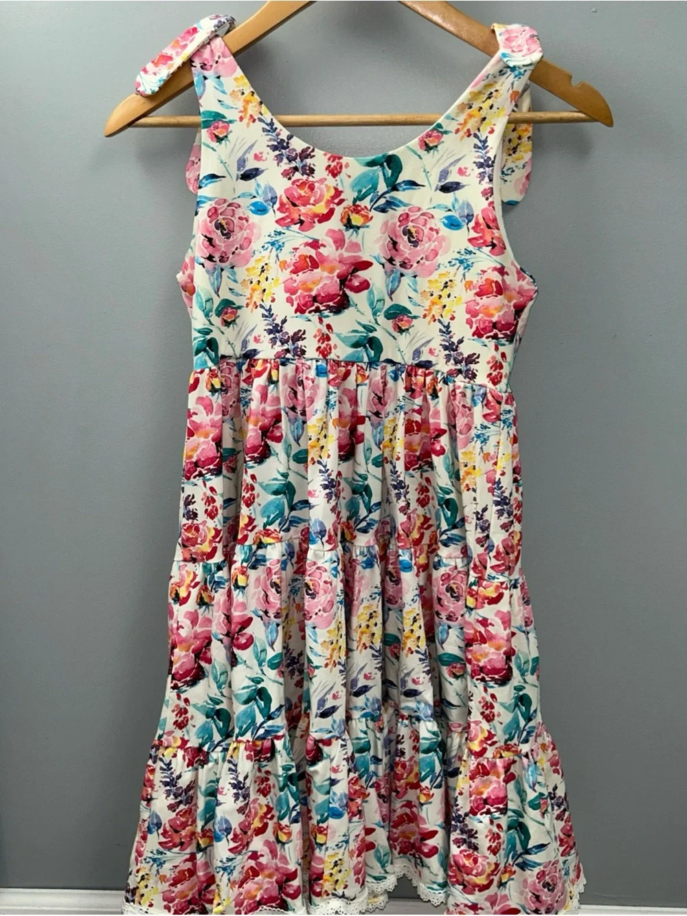NWT Makena Lane Girls 12 Twirl Dress Florida Coast Floral Print
